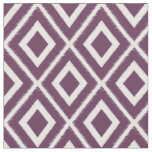 Modern Eggplant Purple Ikat Pattern Fabric