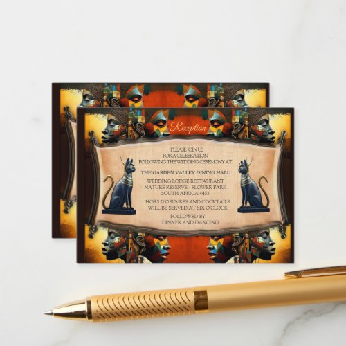 Modern Egyptian Islamic Arabic  African design Enclosure Card