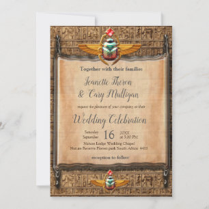 Modern Egyptian, Islamic, Arabic & African design Invitation