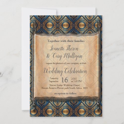 Modern Egyptian Islamic Arabic  African design Invitation