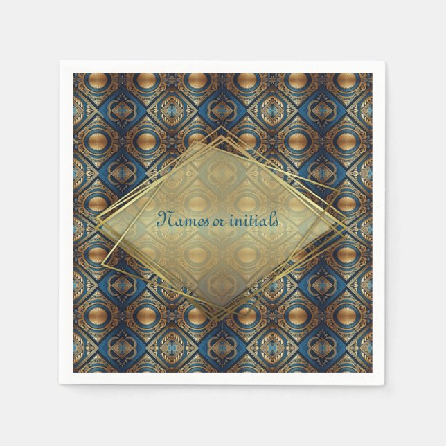 Modern Egyptian, Islamic, Arabic & African design Napkins (Front)