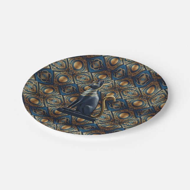 Modern Egyptian, Islamic, Arabic & African design Paper Plates (Angled)