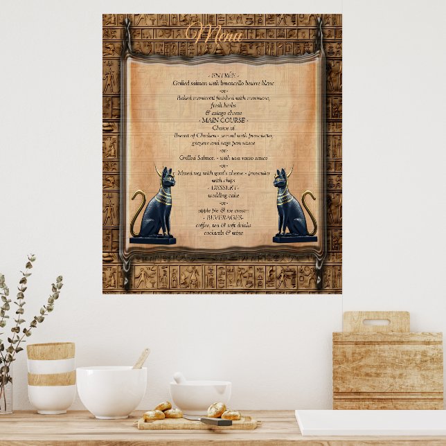 Modern Egyptian, Islamic, Arabic & African design Poster (Kitchen)