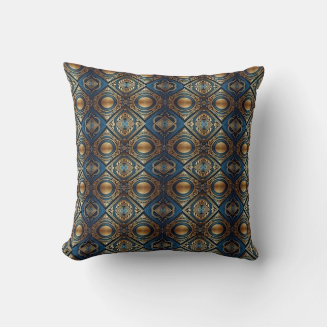 Modern Egyptian, Islamic, Arabic & African design Throw Pillow (Front)