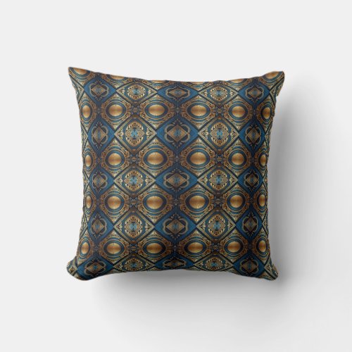 Modern Egyptian Islamic Arabic  African design Throw Pillow