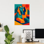 Modern Egyptian Sphinx Pop Art Poster<br><div class="desc">Bring the mystery of the Pharaohs into your home with this vibrant pop-art Sphinx design. Inspired by Ancient Egypt and reimagined in bold geometric colors, this artwork adds a modern twist to a timeless icon. Perfect for art lovers and history enthusiasts alike. Explore more designs in the same unique style...</div>