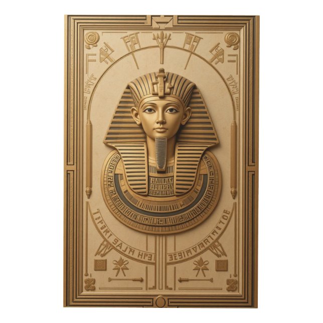 Modern Egyptian Wall Art – Elegant Minimal Pharaoh (Front)