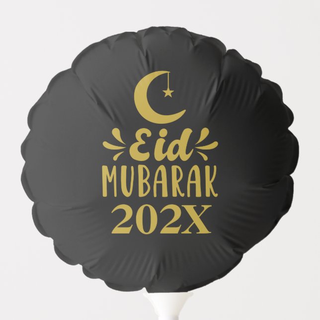 Modern Eid Mubarak Happy Eid Party Balloons (Front)