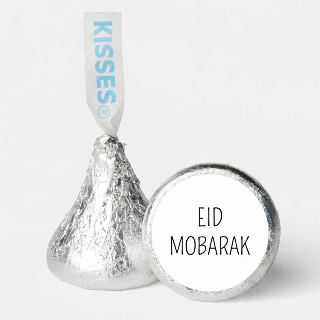 Modern Eid Mubarak Milk Bundle Party Gift Halal  Hershey®'s Kisses® (Front)