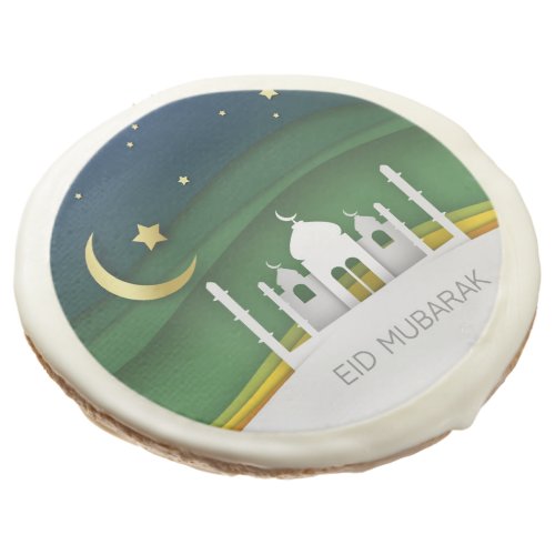 Modern Eid Mubarak Paper Cut Mosque _ Cookies