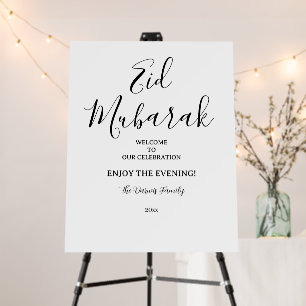 Modern Eid Mubarak Party Welcome Sign,Al-Fitr Foam Board