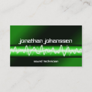 Modern Electric Professional DJ Business Card