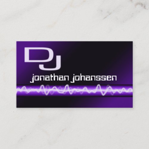 Modern Electric Professional DJ Business Card