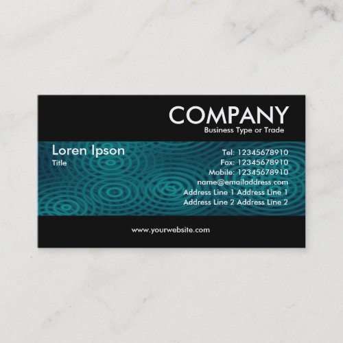 Modern - Electric Rain Dark Turquoise Business Card Template
