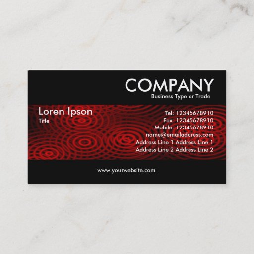 Customizable Modern - Electric Rain Red Business Card Template