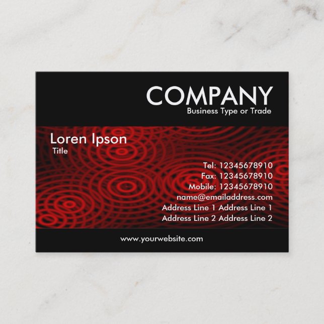 Modern - Electric Rain Red Business Card (Front)