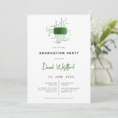 Modern Electrical Engineer Graduation Party Invite (Standing Front)