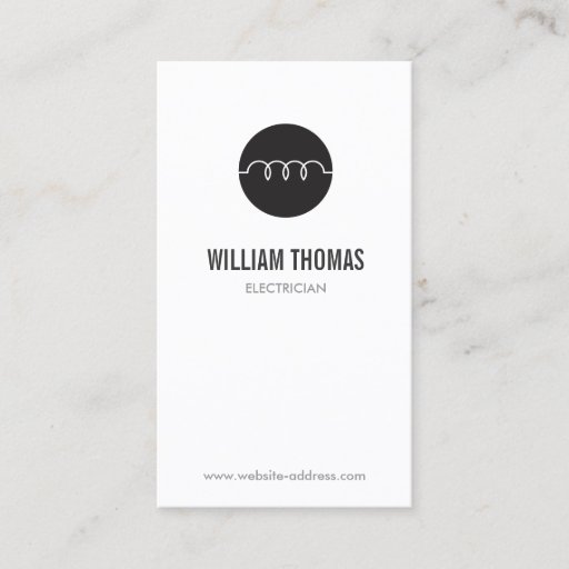 Customizable MODERN ELECTRICIAN LOGO BUSINESS CARD TEMPLATE