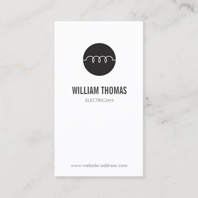 MODERN ELECTRICIAN LOGO BUSINESS CARD (Front)