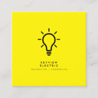 Modern Electrician Services Business Card