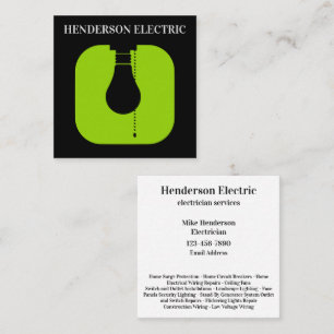 Modern Electrician Unique Business Cards