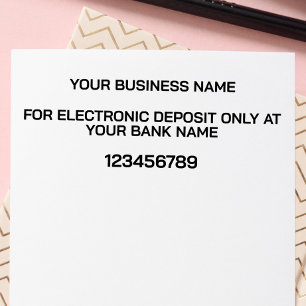 MODERN ELECTRONIC DEPOSIT BANK ENDORSEMENT SELF-INKING STAMP