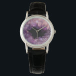 Modern elegan chic purple amethyst mineral pattern watch<br><div class="desc">Watch with modern chic purple amethyst mineral gemstone pattern.
Stylish elegant design.</div>