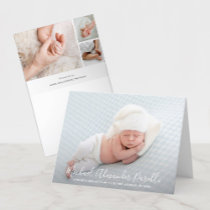 Modern Elegance Baby Boy Photo Birth Announcement