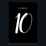 Modern Elegance Black and White Wedding Table Number<br><div class="desc">Modern Elegance Black and White Wedding Table Number features the number in beautiful calligraphy with "table" above in a traditional serif font. Personalize with your wedding day details. This design is available in a variety of formats and accompanying wedding event products.</div>