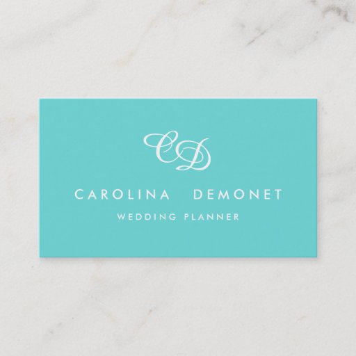 Customizable Modern Elegance Tiffany Blue Business Card