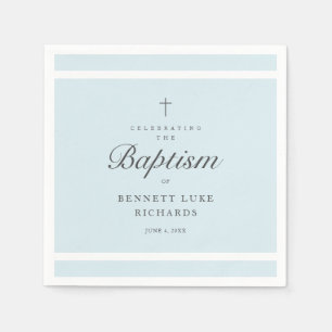 Modern Elegance Boys Baptism Napkins