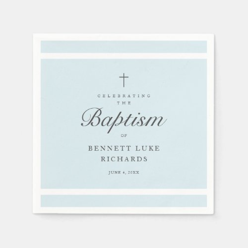 Modern Elegance Boys Baptism  Napkins