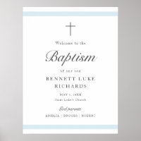 Modern Elegance Boys Baptism Welcome
