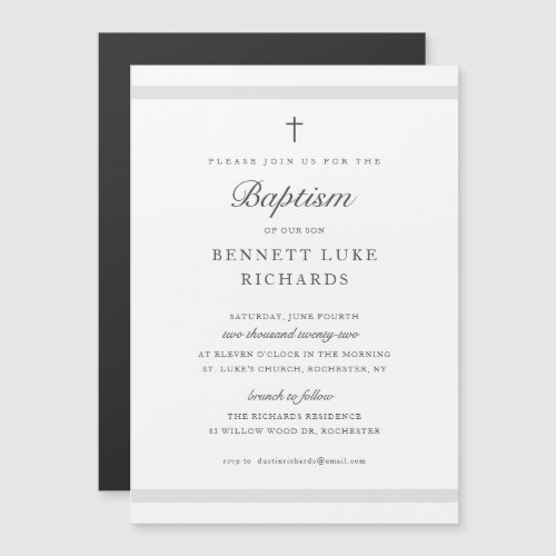 Modern Elegance Boys or Girls Baptism Invitations 