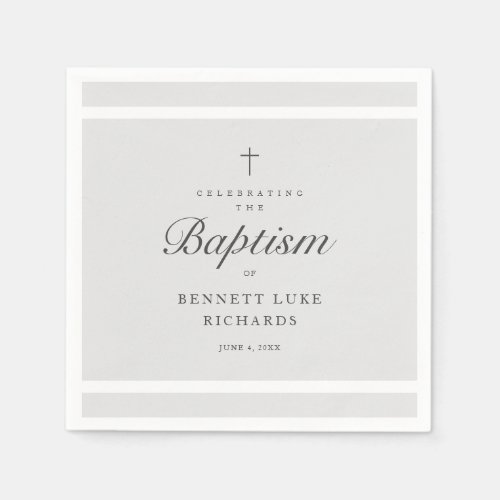 Modern Elegance Boys or Girls Baptism Napkins