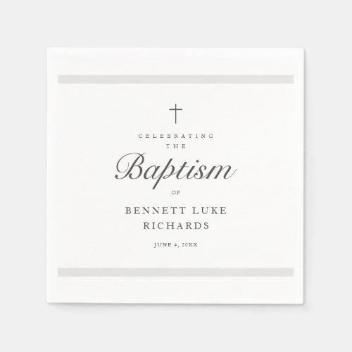 Modern Elegance Boys or Girls Baptism Napkins