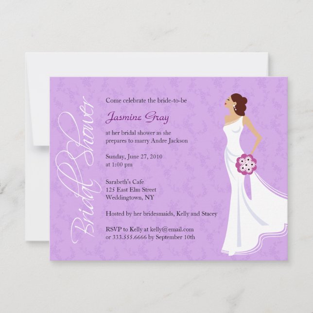 Modern Elegance Bridal Shower Invitation (Front)