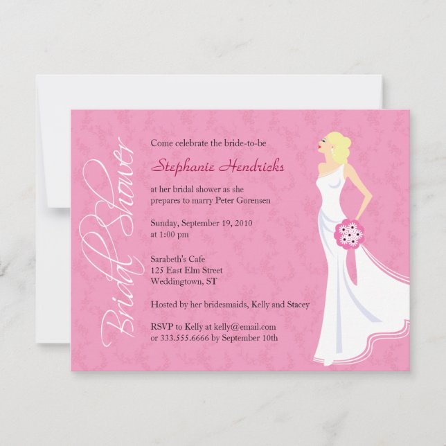 Modern Elegance Bridal Shower Invitation (Front)