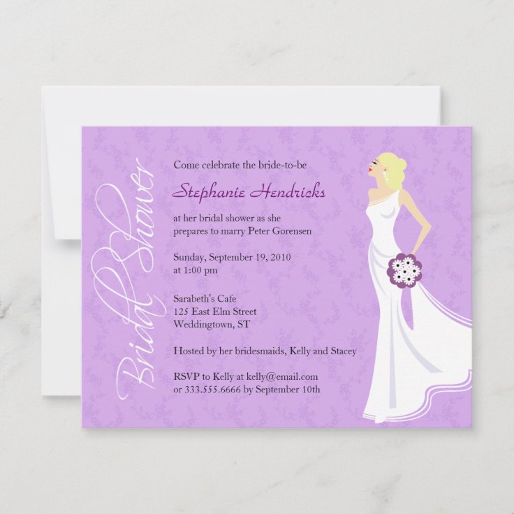 Modern Elegance Bridal Shower Invitation Zazzle