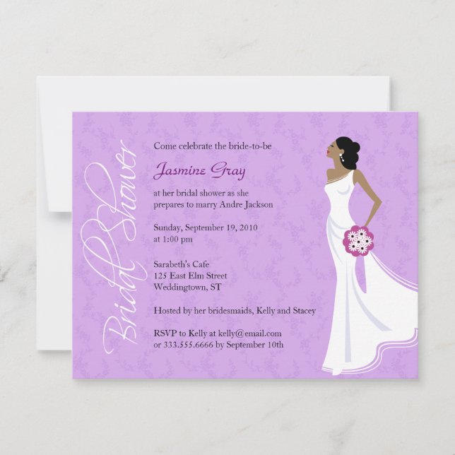 Modern Elegance Bridal Shower Invitation (Front)