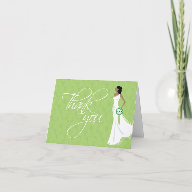 Modern Elegance Bridal Shower Thank You (Front)