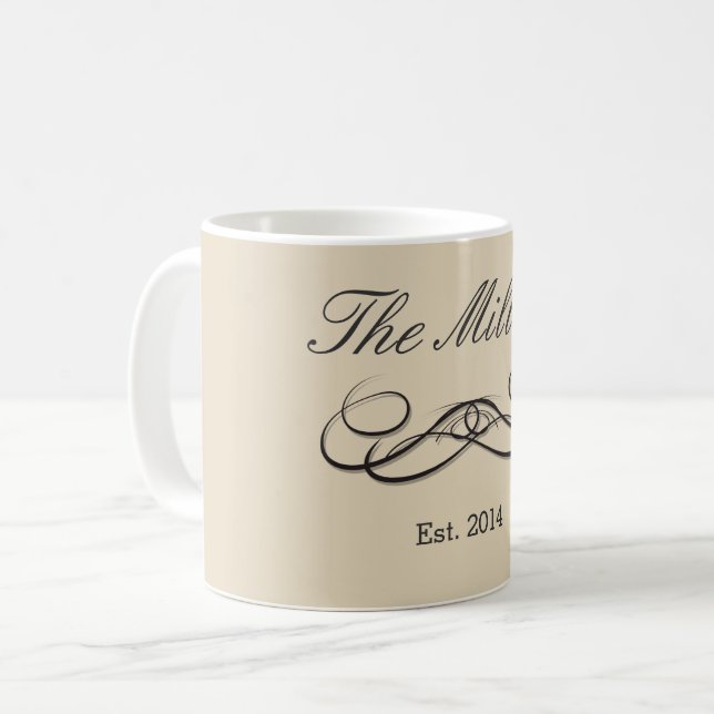 Modern Elegance Customizable Coffee Mug (Front Left)