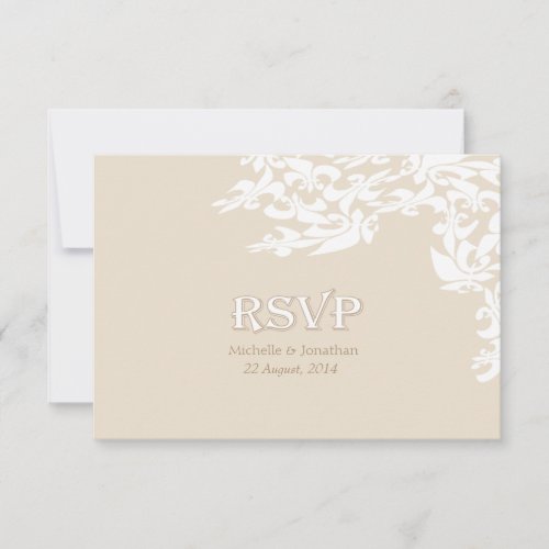 Modern Elegance Ecru Fleur de Lis RSVP