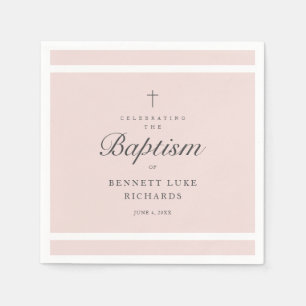 Modern Elegance Girls Baptism Napkins