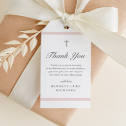 Modern Elegance Girls Baptism Thank You Favor Gift Tags