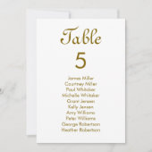 Modern Elegance Gold Table Number Seating (Front)