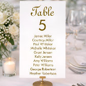 Modern Elegance Gold Table Number Seating