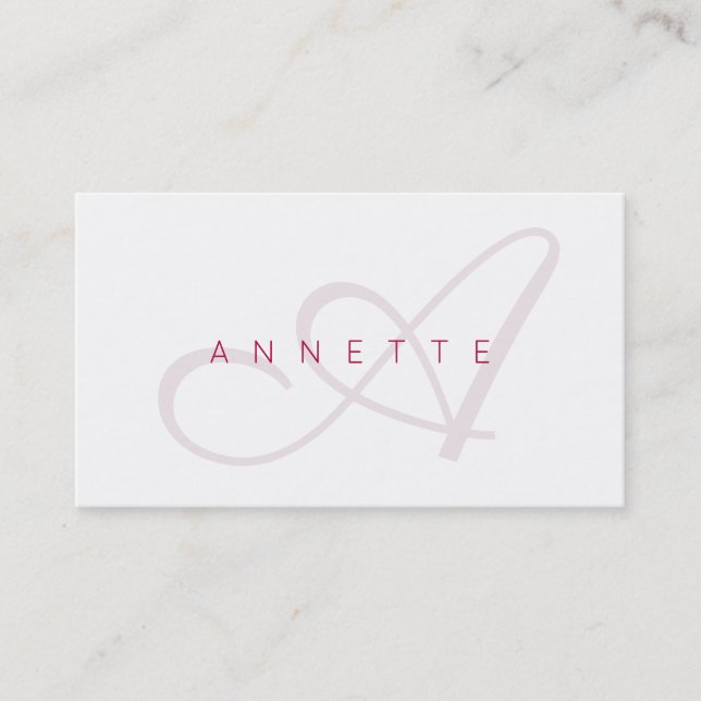 Modern elegance in light colors business card (Front)