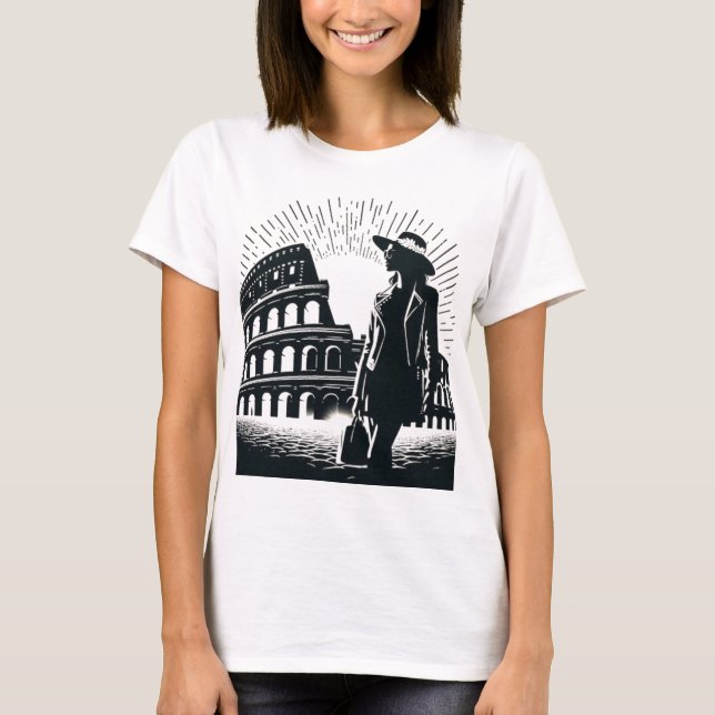 Modern Elegance Meets Ancient Rome: The Colosseum  T-Shirt (Front)
