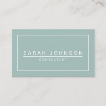 Modern Elegance Mint Green Business Card by CoutureBusiness at Zazzle